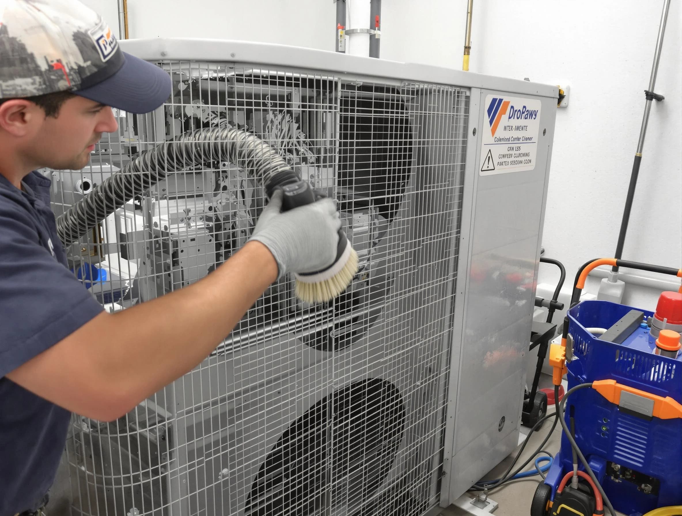 Reading Air Duct Cleaning specialist performing precision AC coil cleaning for improved system performance in Reading