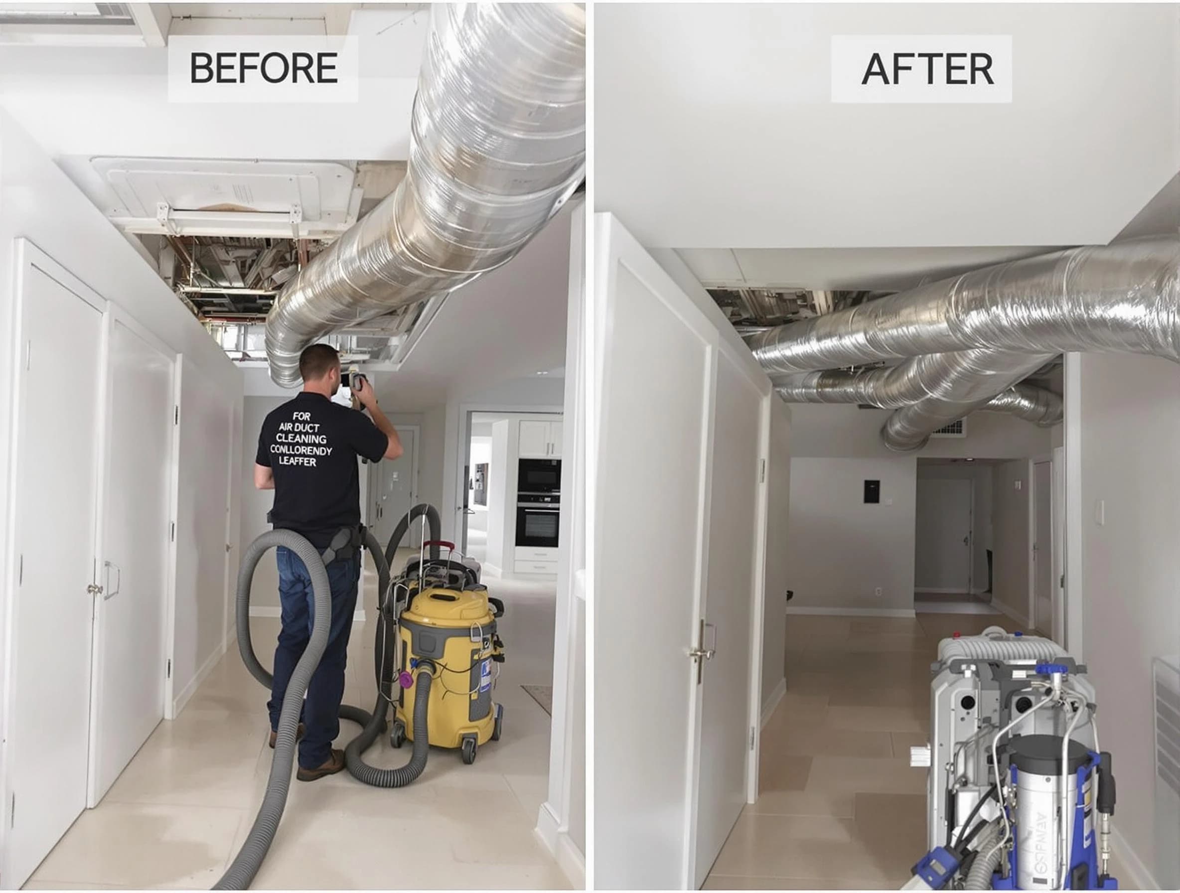 Reading Air Duct Cleaning professional performing thorough air duct cleaning in Reading