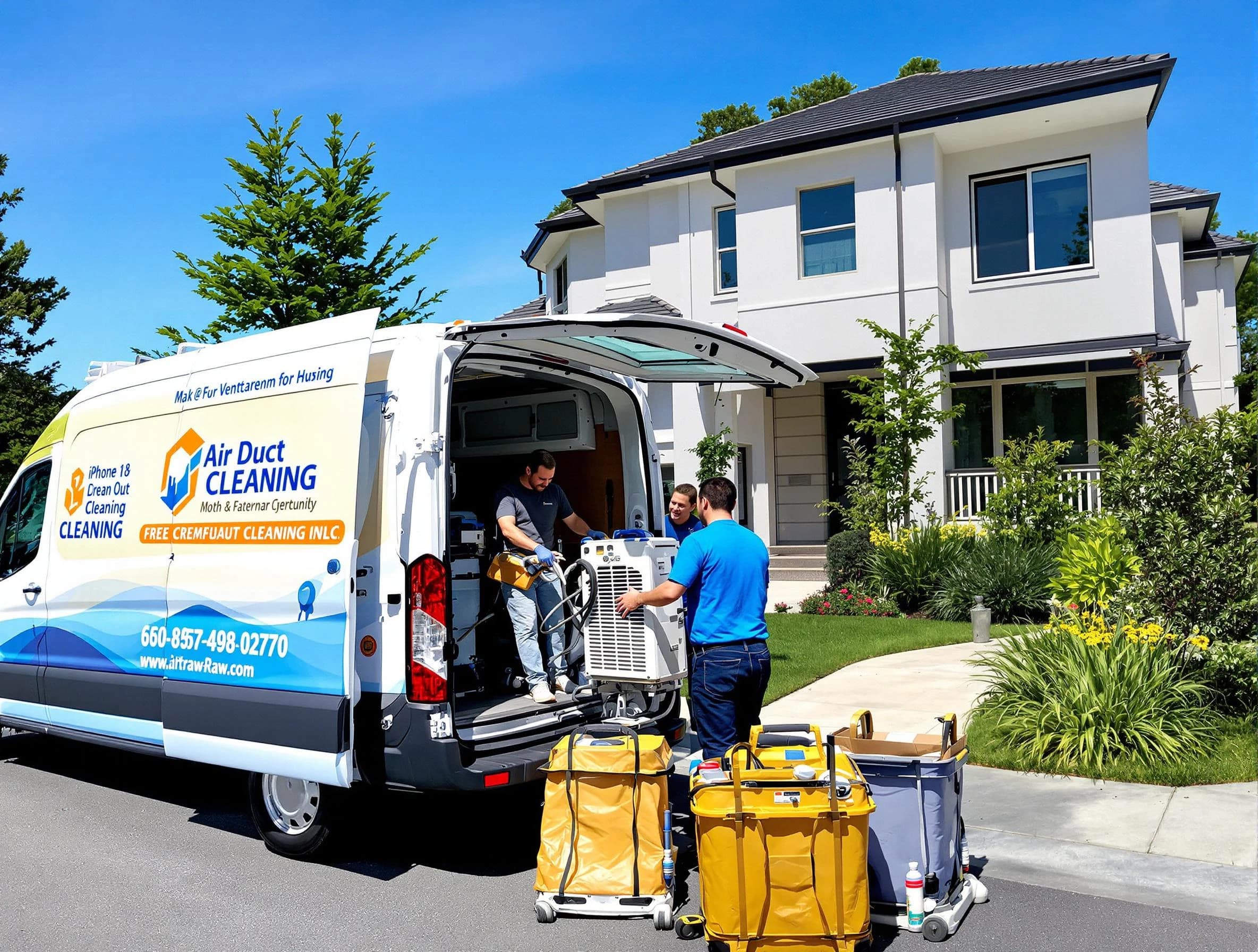 Reading Air Duct Cleaning technician performing professional air duct cleaning in Reading