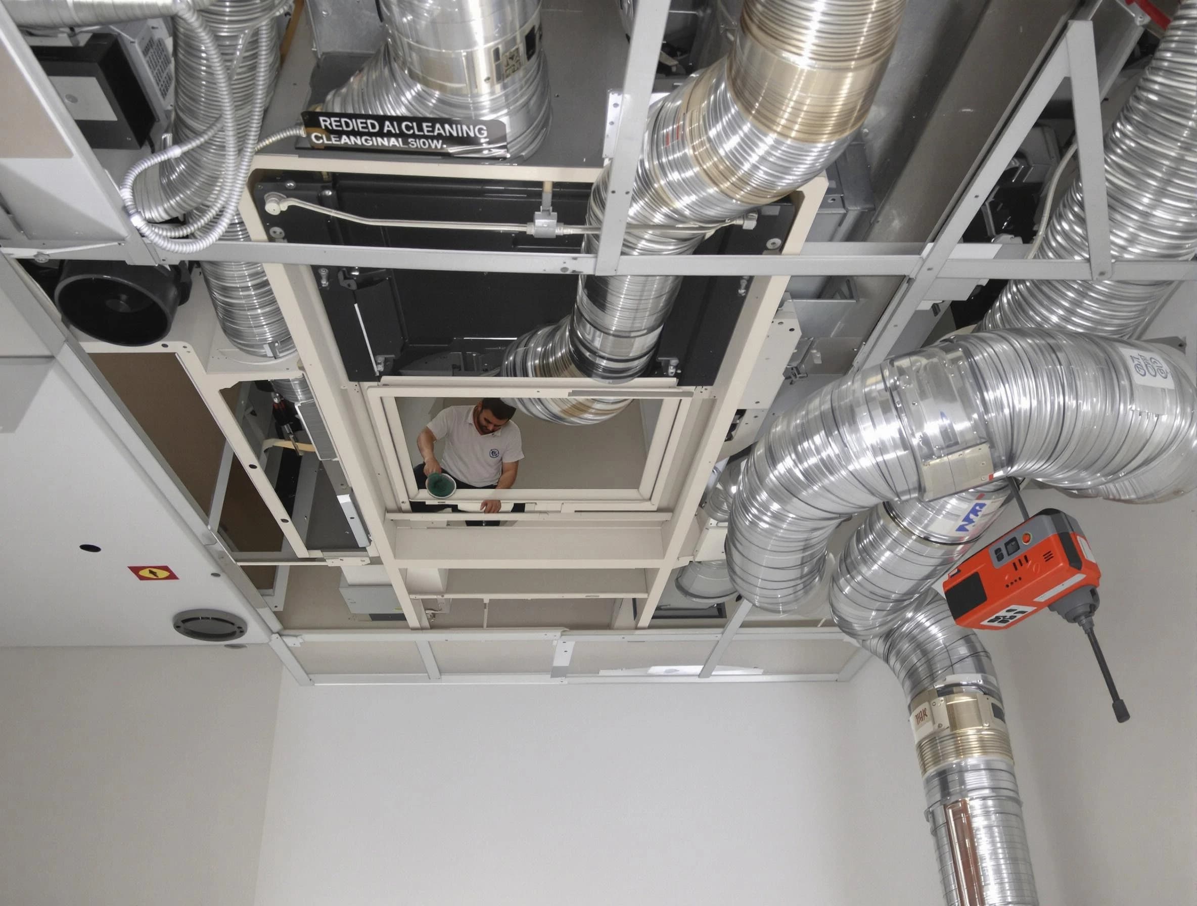 Reading Air Duct Cleaning technician performing detailed central duct system cleaning in Reading
