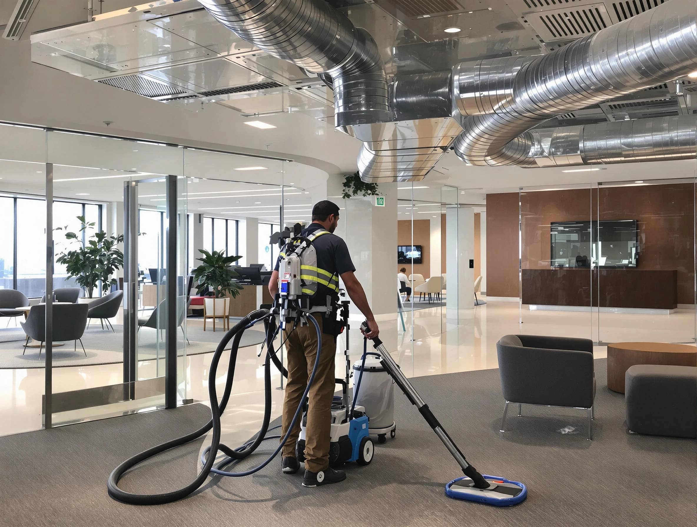 Commercial duct cleaning service by Reading Air Duct Cleaning in Reading