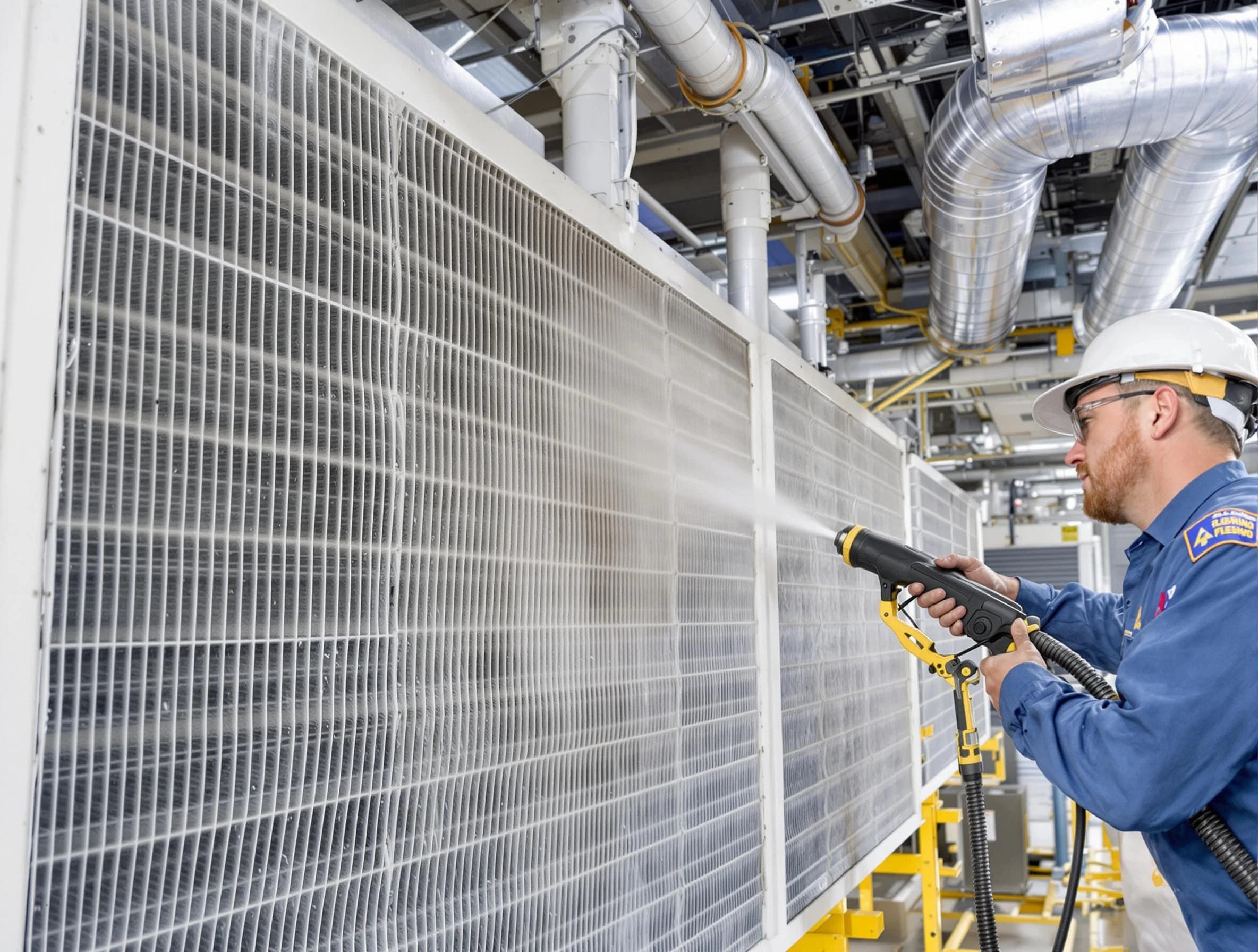 Professional commercial coil cleaning by Reading Air Duct Cleaning in Reading