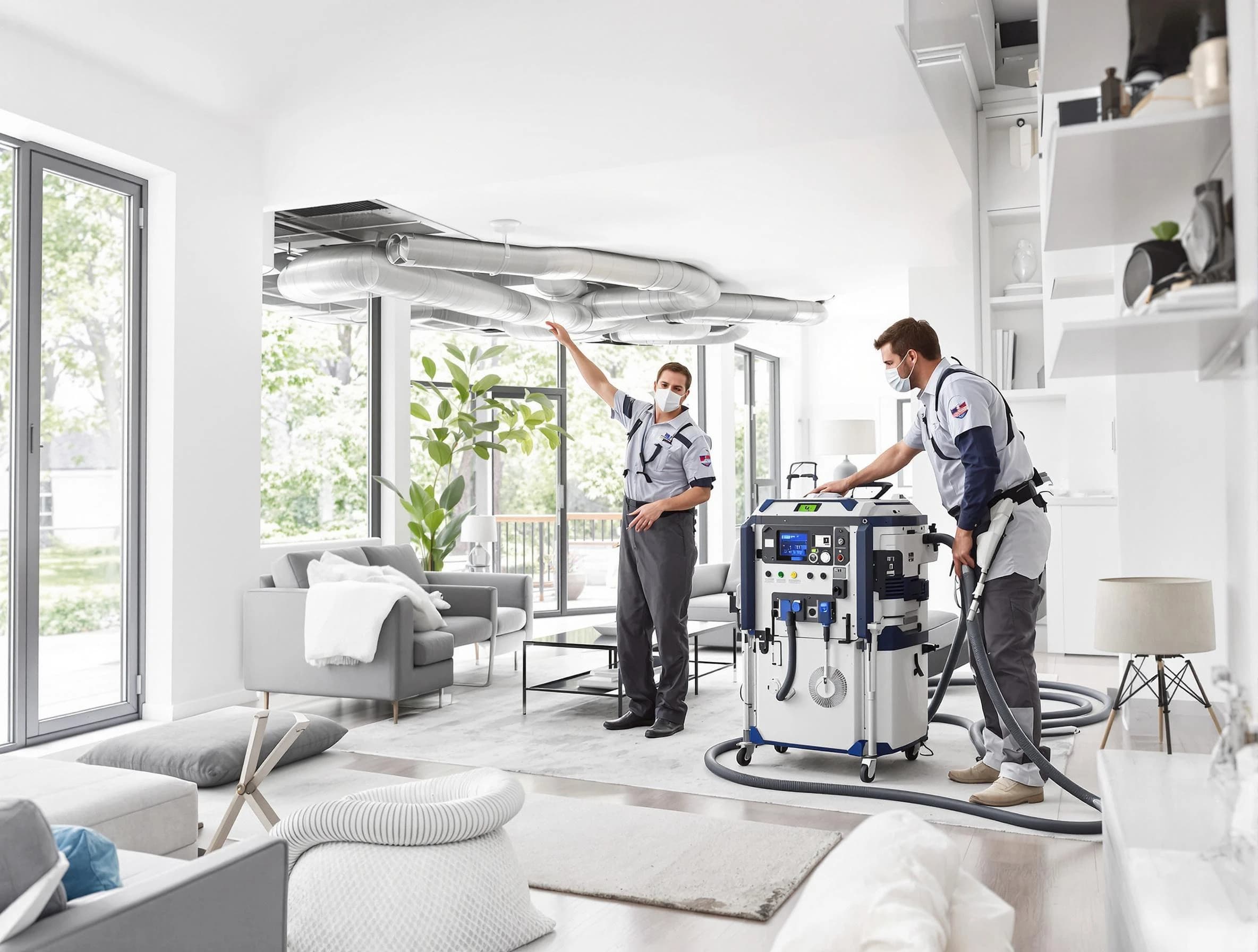 Reading Air Duct Cleaning professional conducting pure air duct cleaning with state-of-the-art equipment in Reading