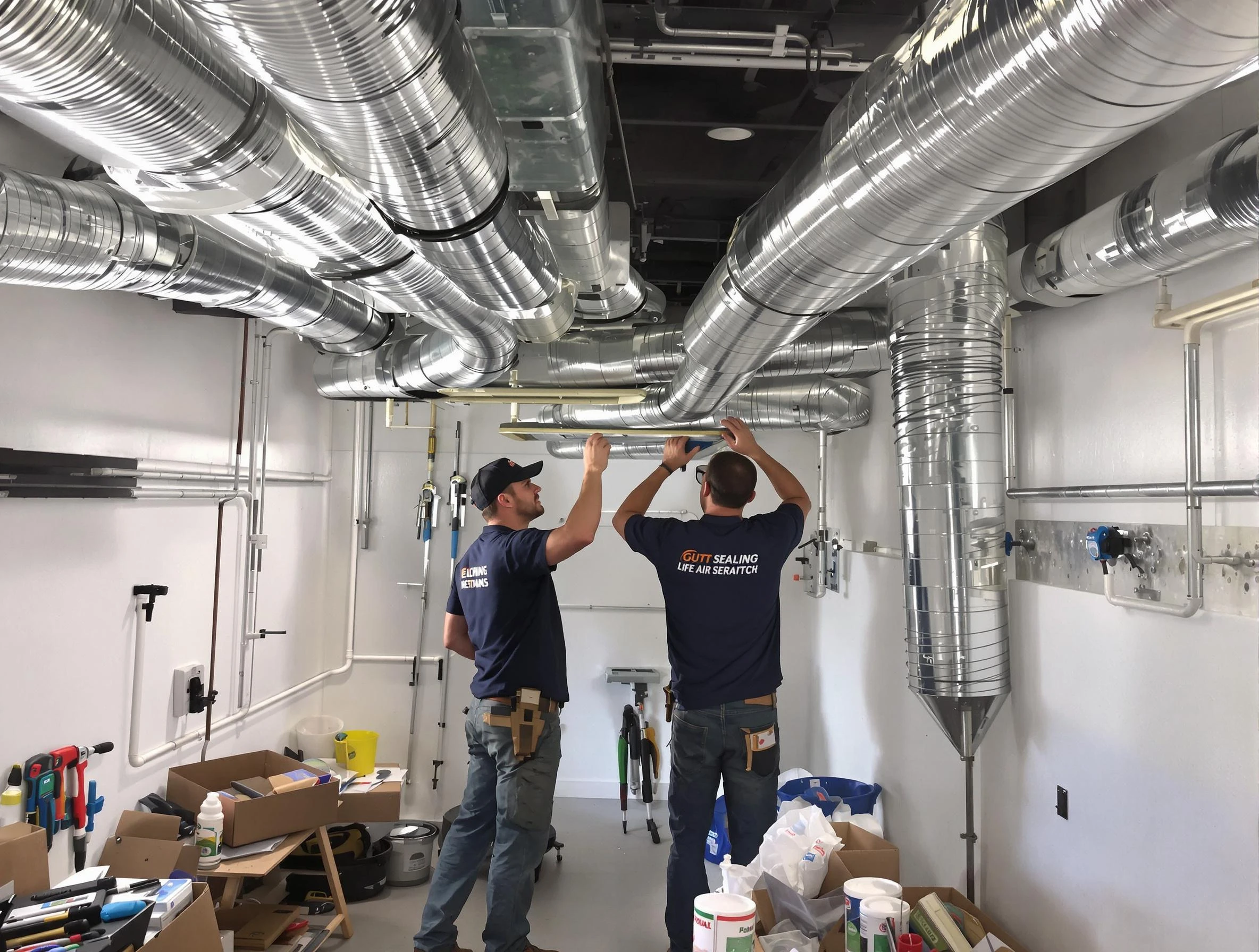 Reading Air Duct Cleaning technician applying professional duct sealing solutions in Reading
