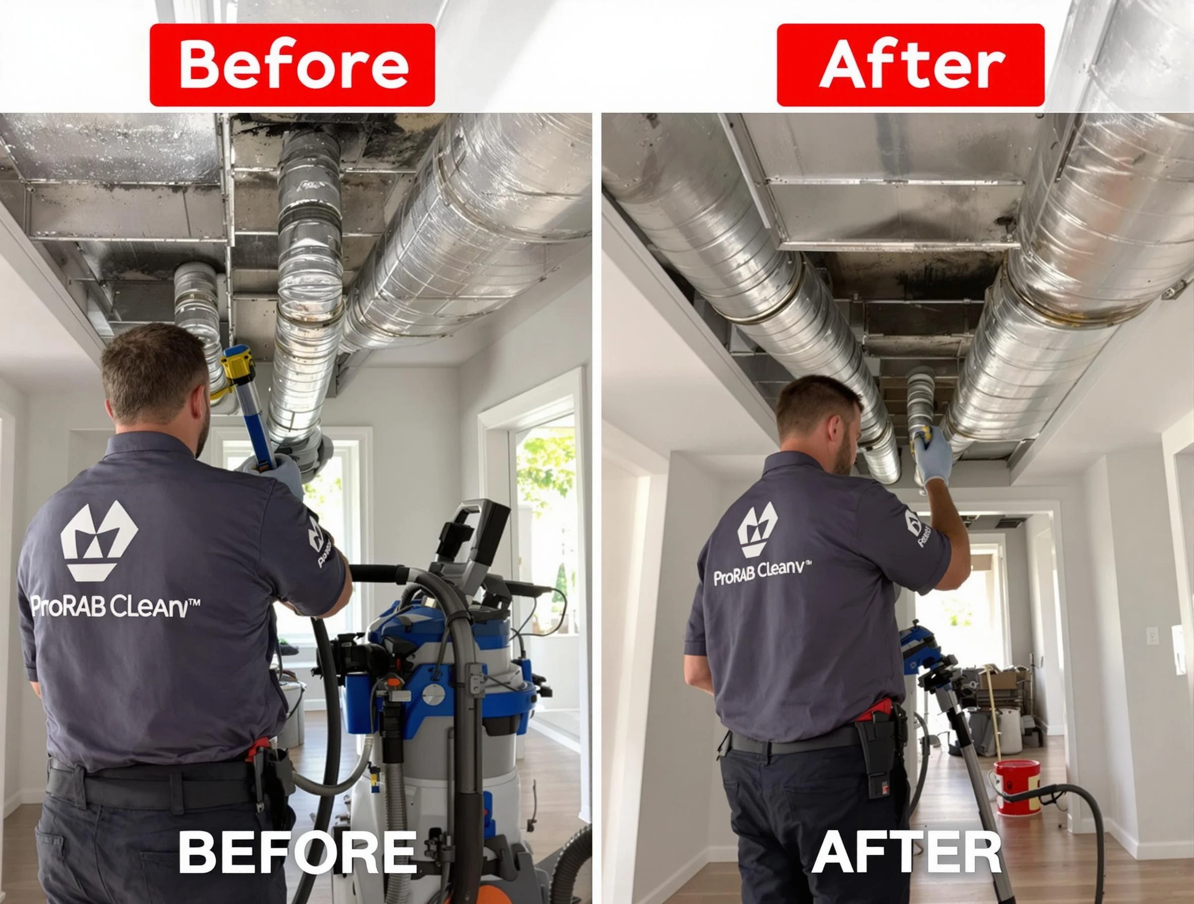 Reading Air Duct Cleaning expert performing thorough residential duct cleaning in a Reading home